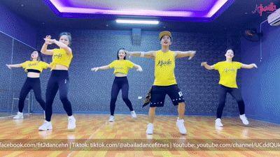 Lateral Extension and Bounce Drill: 16-Beat Rhythmic Sequence GIF