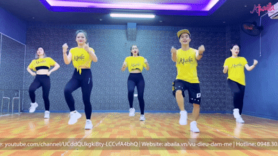 2-Count Zumba Warm-Up: The Core Pump GIF
